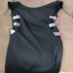 Long black slim dress